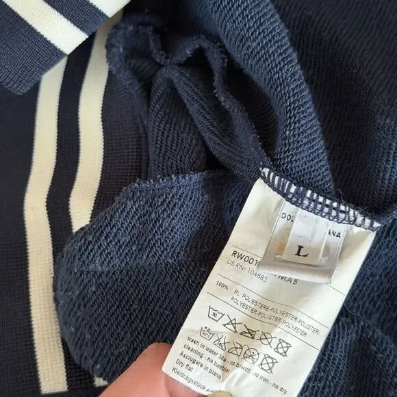 AUTHENTIC VTG Dolce & Gabbana Archive Spellout Basketball Track Suit Jacket Sz L - Picture 9 of 13